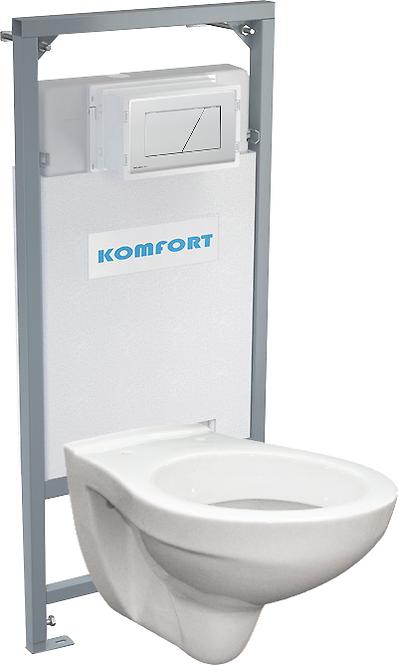 Unterputzspülkasten WC Alcadrain Komfort C201 + Betätigungsplatte + WC Hängeschüssel