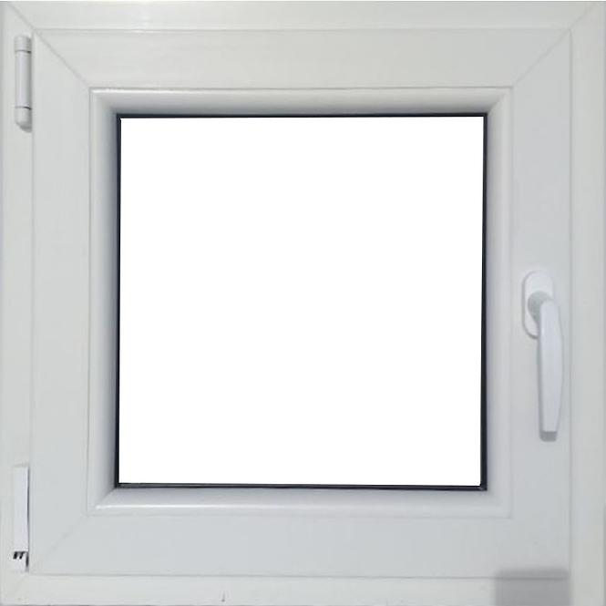 Dreh-Kipp-Fenster 60x60 weiß/Eiche golden links