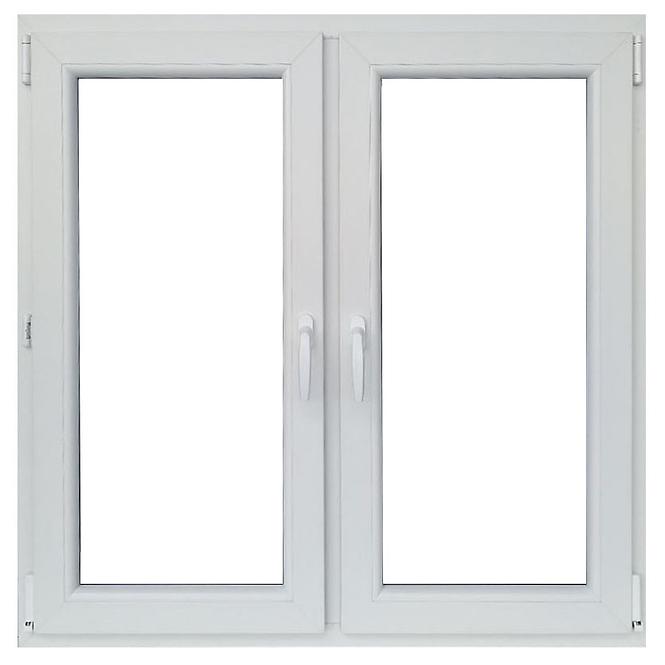 Zweiflügeliges Dreh-Kipp-Fenster 116,5x113,5cm weiß