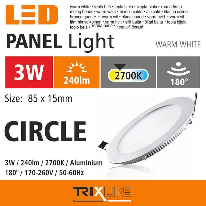 Lampe BC TR 3W LED 2700 k circle ww