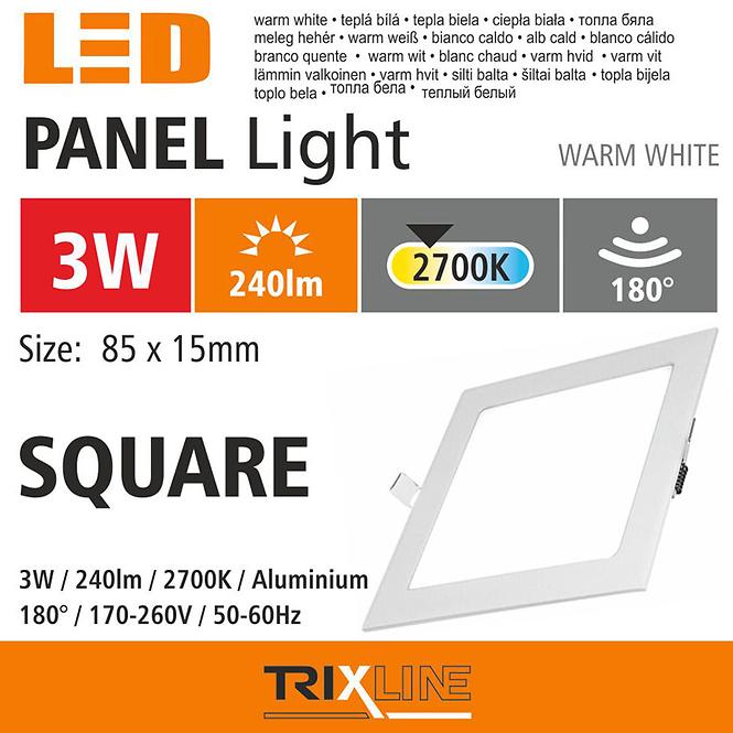 Lampe BC TR 3W LED 2700k square
