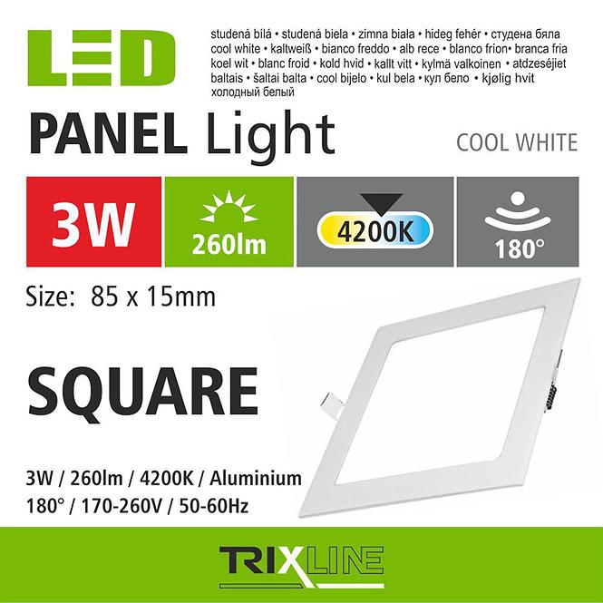 Lampe BC TR 3W LED 4200k square,4