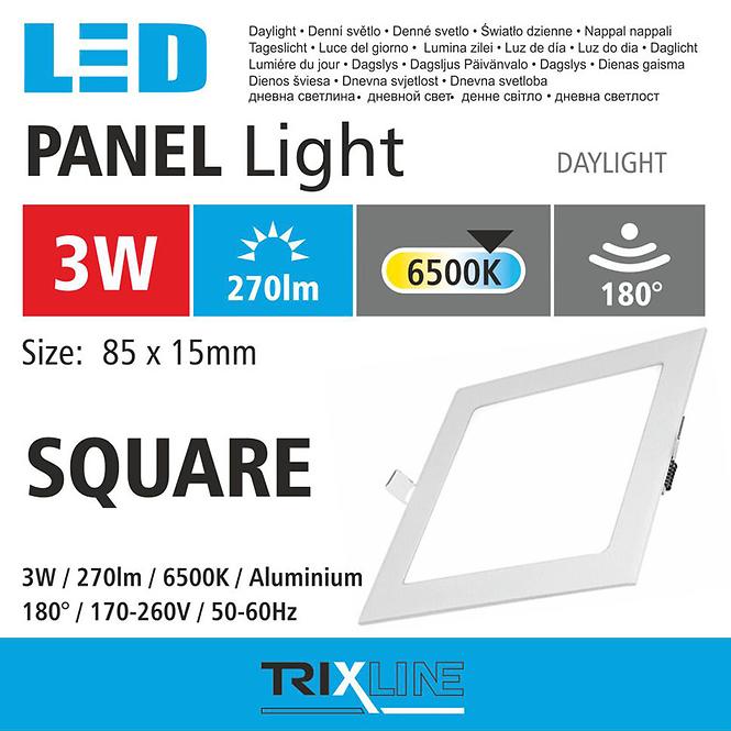 Lampe BC TR 3W LED 6500k square
