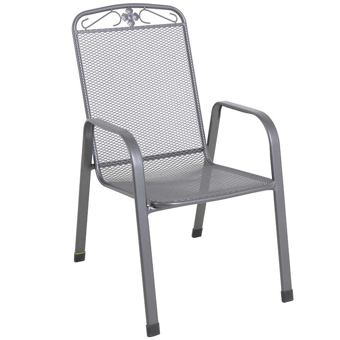 Metall Möbel Set vom runden Tisch + 4 Stühle