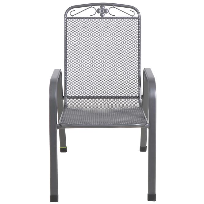 Metallmöbel Set rechteckiger Tisch + 6 Stühle
