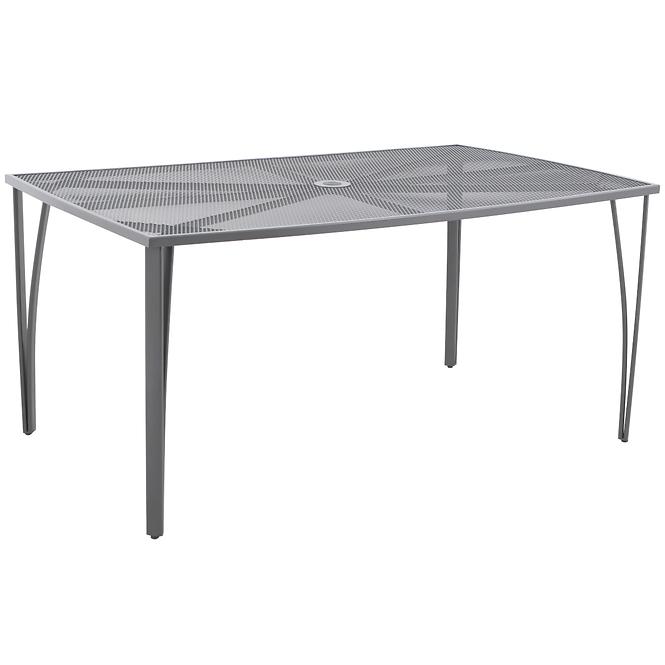 Metallmöbel Set rechteckiger Tisch + 6 Stühle