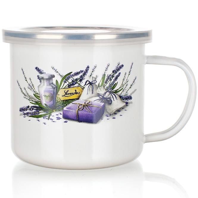 Emaillierte Tasse 0,5l Lavender