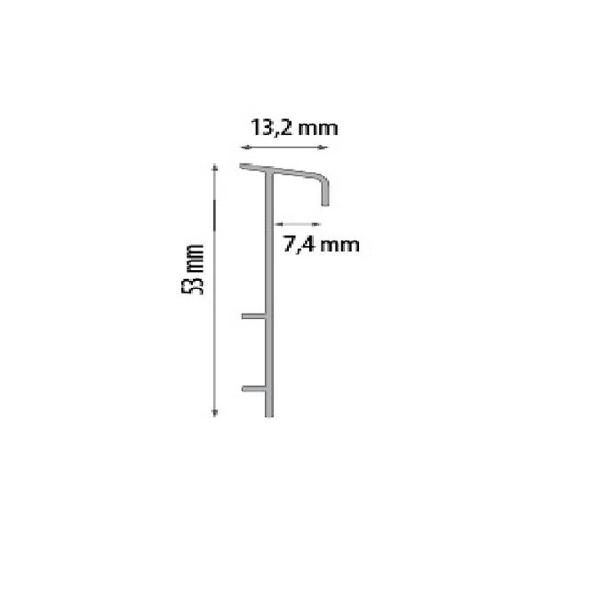 Bodenleiste – dwo 106 Dunkelgrau 2,5m