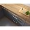 Küchenzeile Vigo 260cm Graphit matt mit Tischplatte,7
