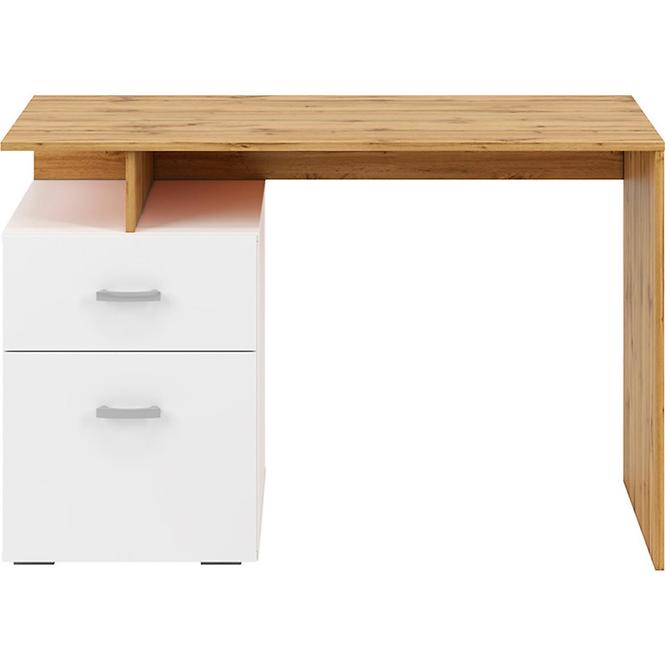 Schreibtisch Miu 119cm Eiche Wotan/Weiß