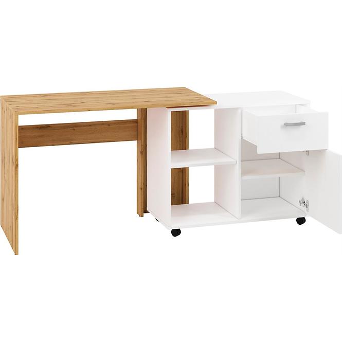 Schreibtisch Miu 169cm Eiche Wotan/Weiß