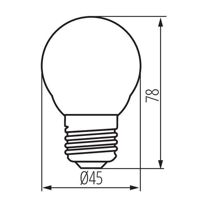 Glühbirne Filament XLED G45 E27 6W-NW