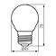 Glühbirne Filament XLED G45 E27 6W-NW,3