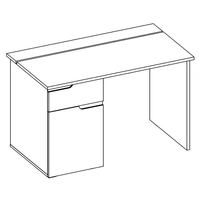 Schreibtisch Selene 120cm Weiß Matte/Glänzend