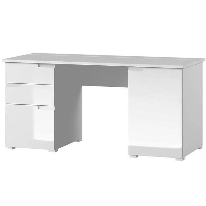 Schreibtisch Selene 158cm Weiß Matte/Glänzend