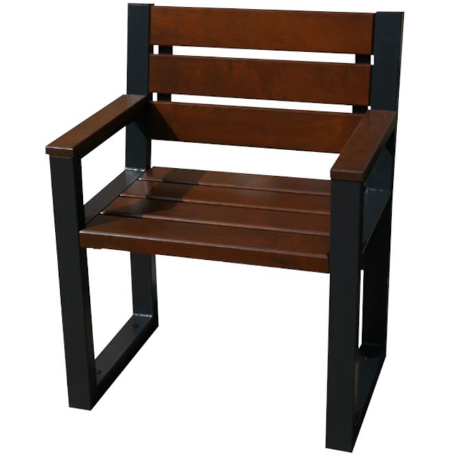 Moderner Stuhl mit Armlehnen, Walnussfarbe