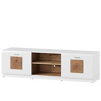 Tv Tisch Wood 155cm Weiß/Eiche Wotan