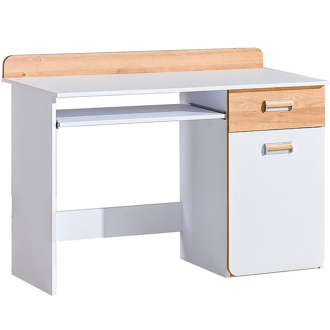 Schreibtisch Lorento 120cm Eiche Nash/Weiß