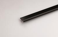 Profil Endung Aluminium Gebürstet Schwarz 18x1000