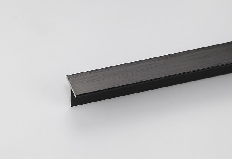 Profil T Aluminium Gebürstet Schwarz 15x15x1000