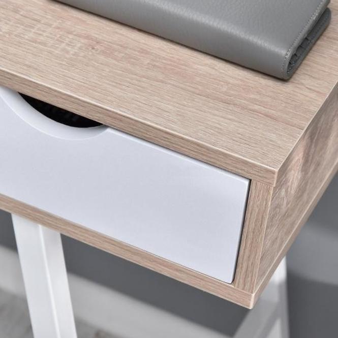 Schreibtisch Nordic 120cm Weiß/Eiche Sonoma