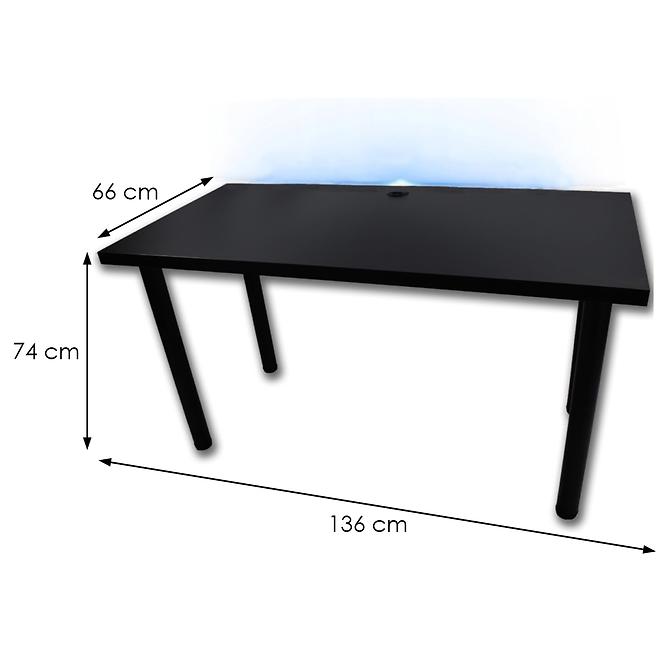 Schreibtisch 136cm Model 2 Schwarz Klain