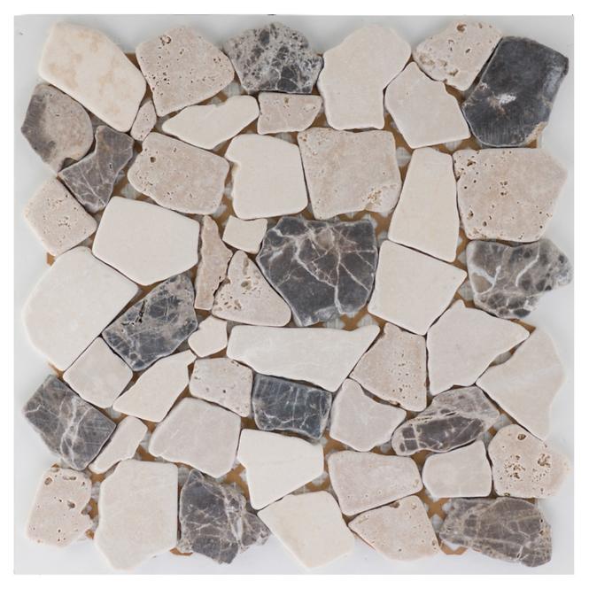 Mosaik Poly biancone,travertin/marron Emperado 51632 30,5x30,5