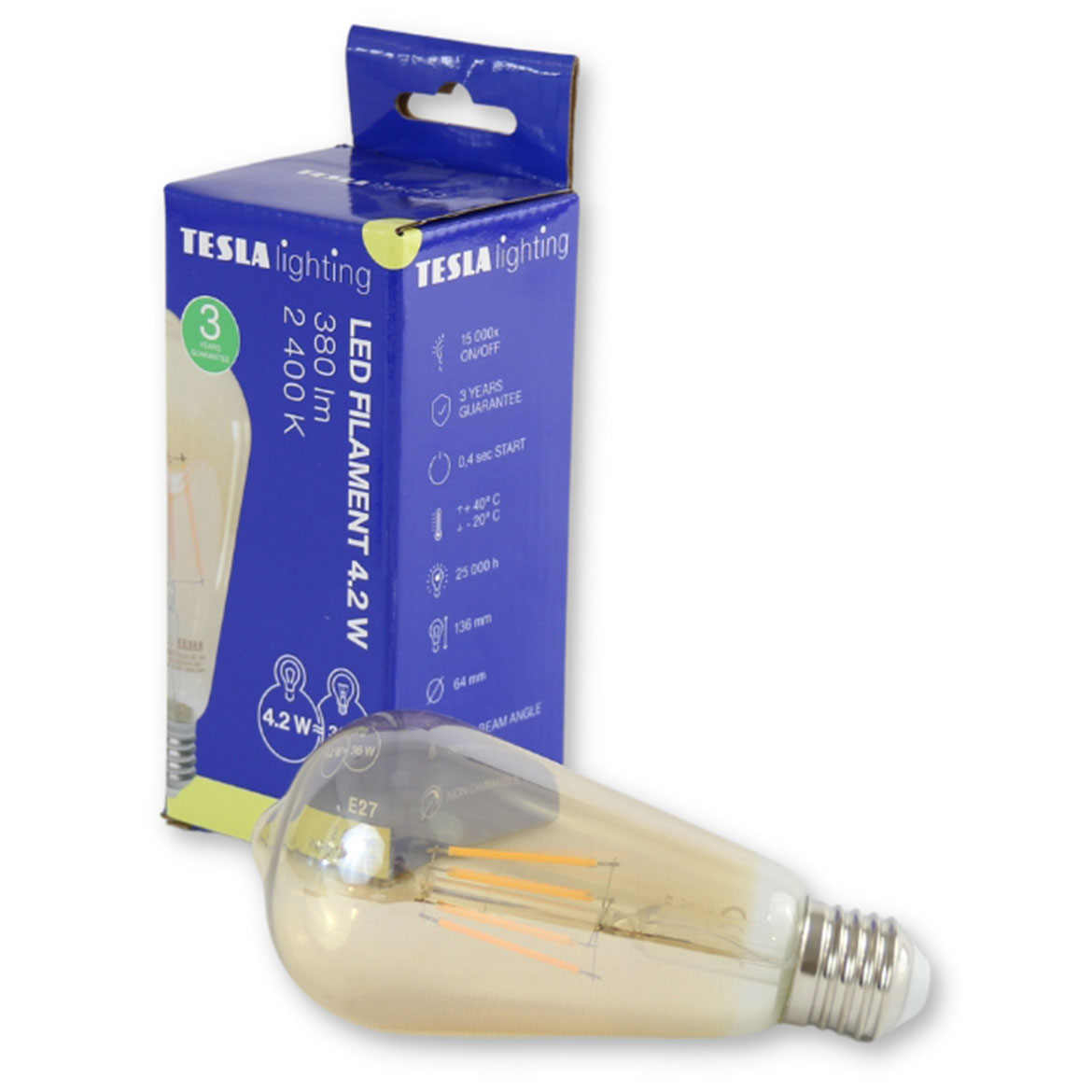 LED Lampe cone bulb vintage 4.2W E27 2400K 380LM,3