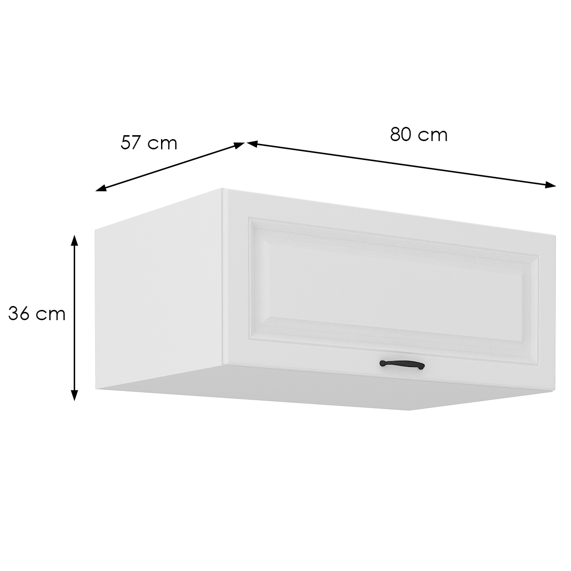 Küchenschrank Stilo weiß matt/weiß 80 Nagu-36 1F,2