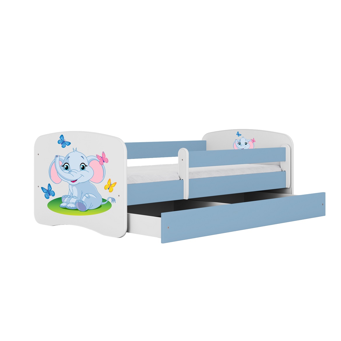 Kinderbett Babydreams+SZ blau 70x140 Elefant,2