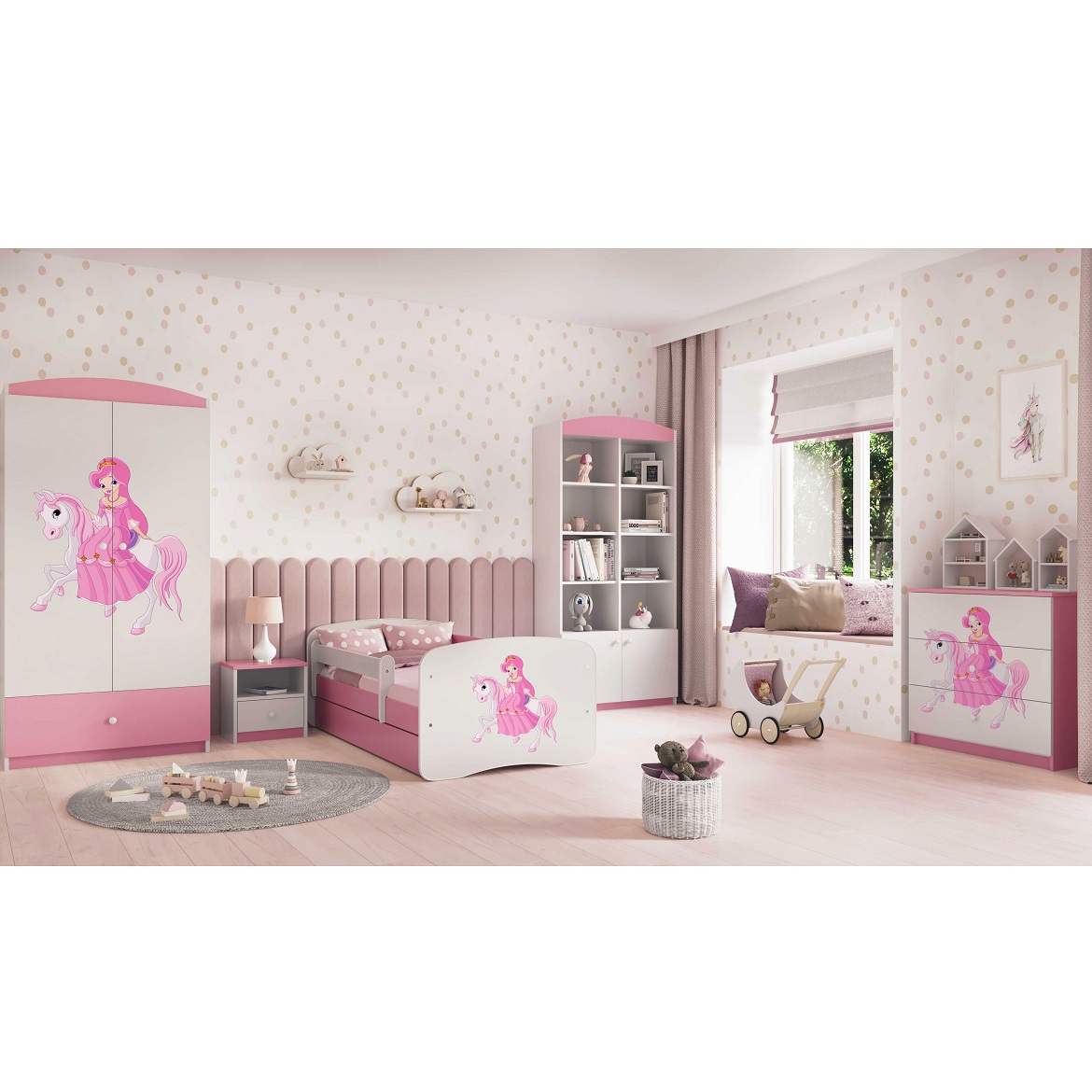 Kinderbett Babydreams+SZ rosa 70x140 Prinzessin 1,2
