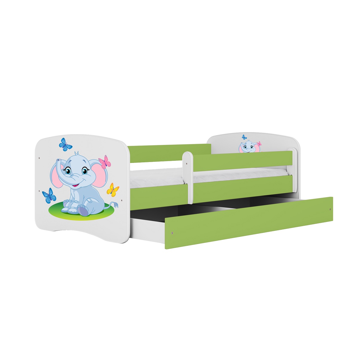 Kinderbett Babydreams+SZ grün 70x140 Elefant,2