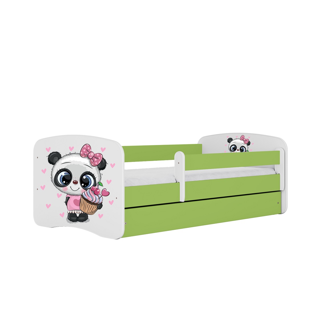 Kinderbett Babydreams+SZ grün 80x160 Panda
