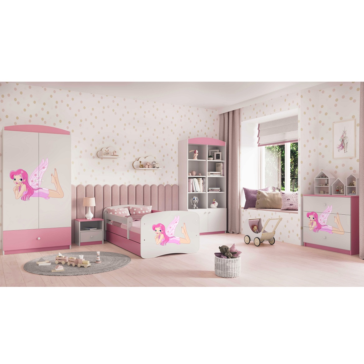 Kinderbett Babydreams+SZ rosa 80x180 Fee 2,5