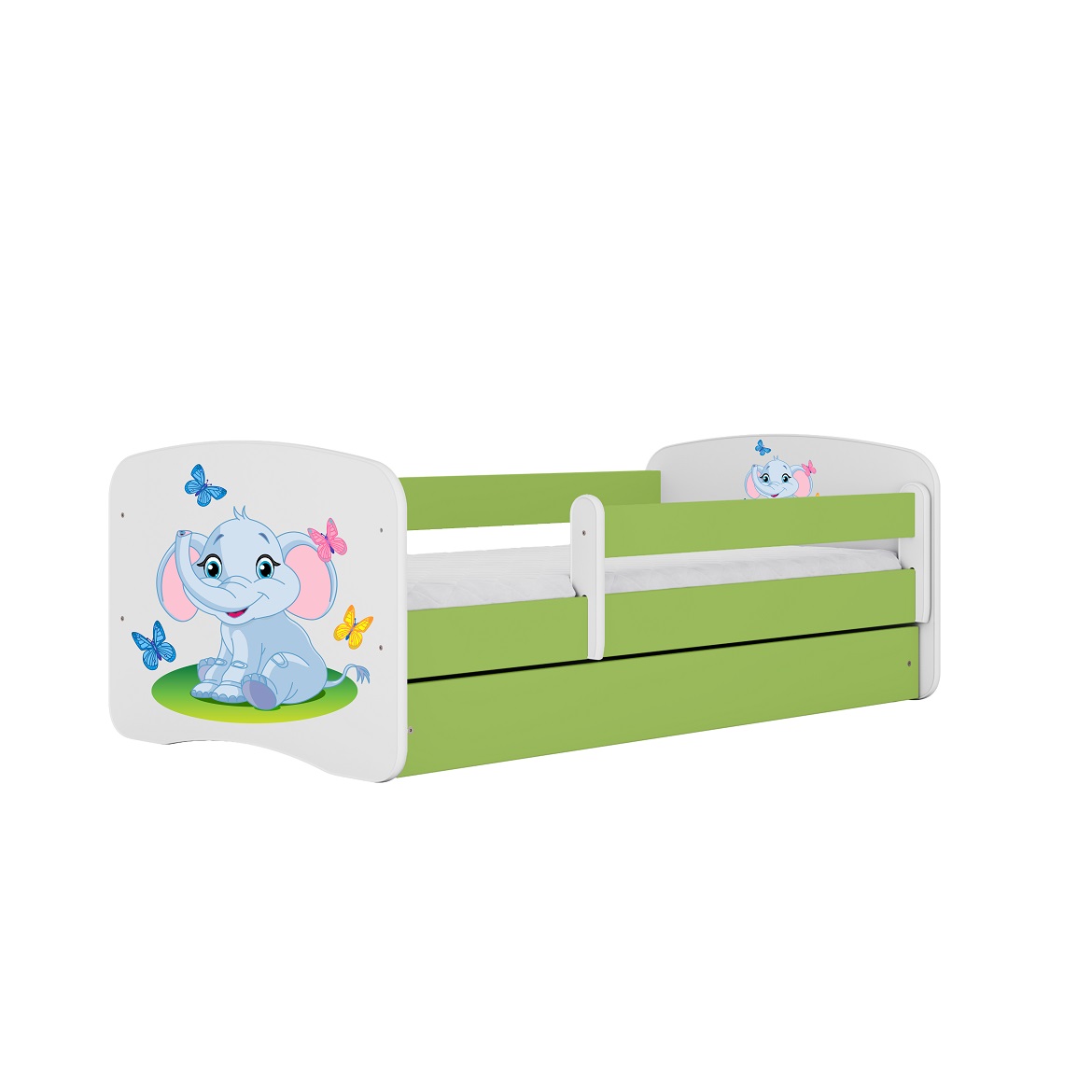 Kinderbett Babydreams+SZ grün 80x180 Elefant