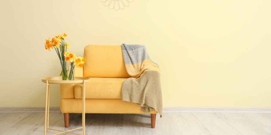Honiggelbe Farbe – auffällige Farbe für moderne Innenräume 