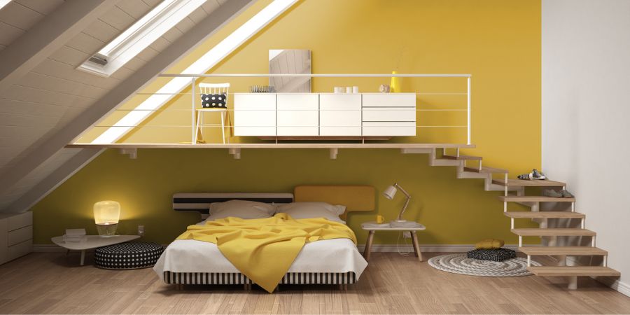 Optische Tricks mit honiggelber Farbe – warme Farbe von Wänden, Möbeln und Accessoires