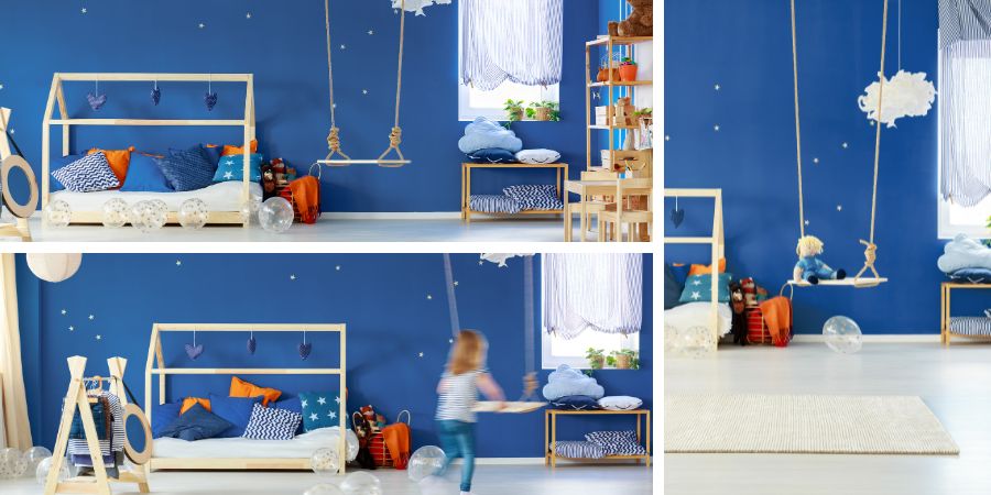 Accessoires und Dekorationen mit Wolkenmotiven für das Kinderzimmer 