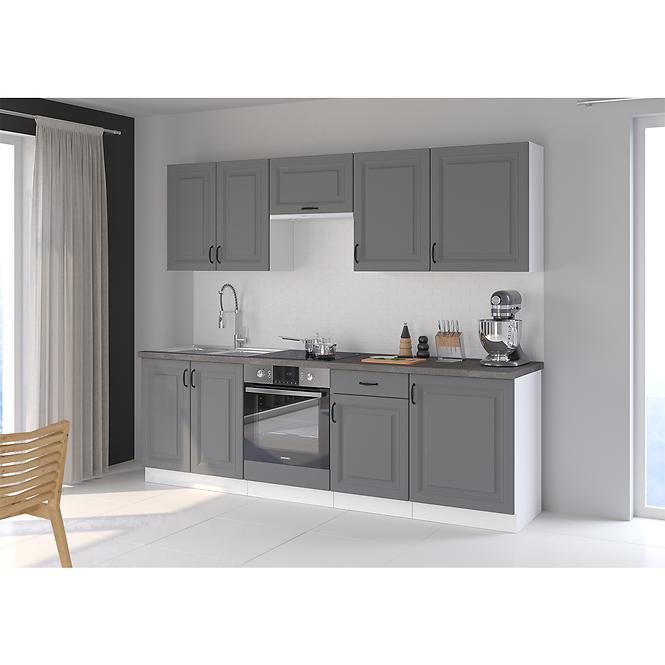 Türen für Einbauspülmaschine Küchenschrank Stilo dustgrey/weiß 570x596