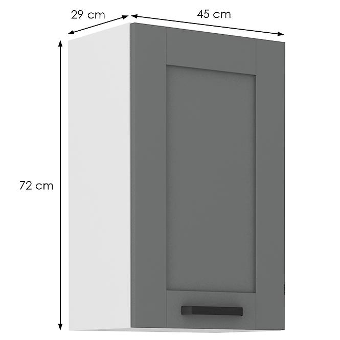Küchenschrank Luna dustgrey/weiß 45G-72 1F