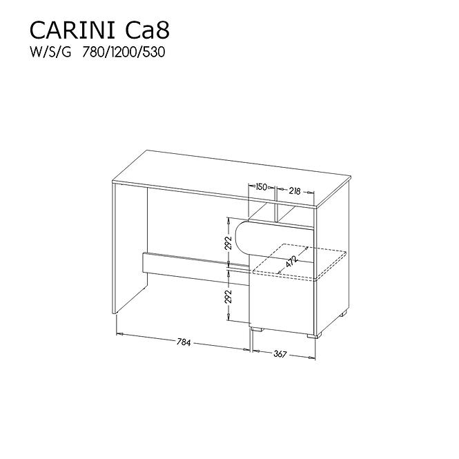 Carini Ca8 Schreibtisch Weiß/Hellgraphit