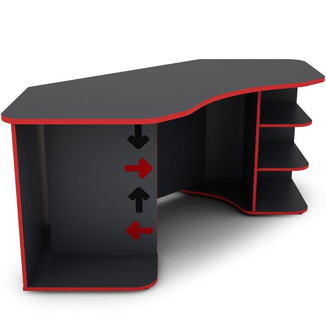 Schreibtisch Matrix 1 graphit/rote