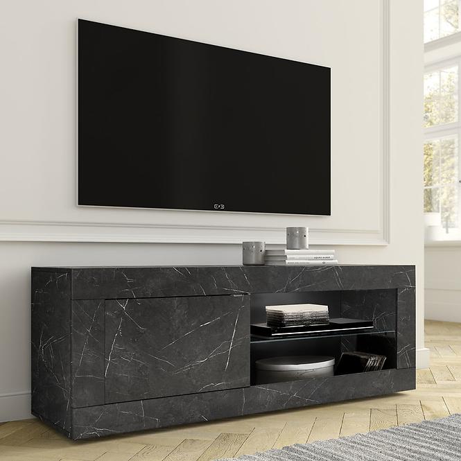 TV tisch Basic marmor grau/anthrazit