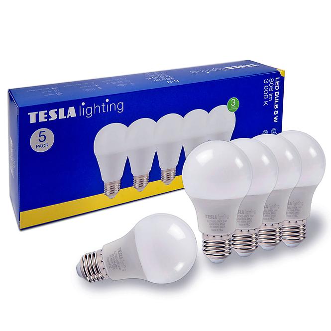 LED Lampe bulb 8W E27 3000K 806LM, 5 pack
