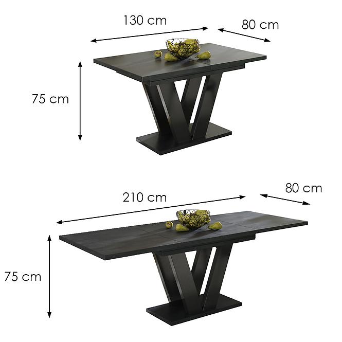 Tisch Lara 210 dunkler Beton